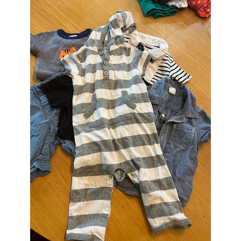 Toddler Boys Summer Clothes Lot - Size 12-18 mo - Shirts Tops Shorts Romper - Picture 2 of 5